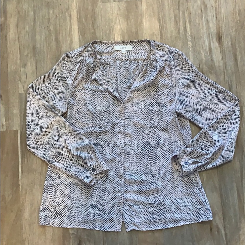 Loft Snakeskin Blouse